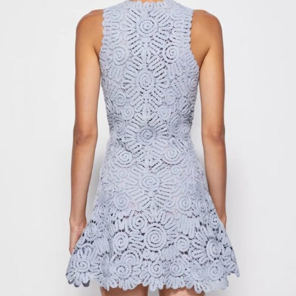 Jonathan Simkhai Miranda Embroidered Mini Dress Cove Sz Us 8 - Picture 3 of 7